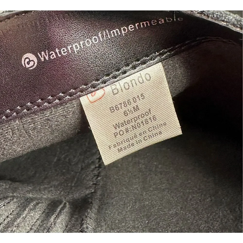 Blondo Nada Waterproof knee High‎ Black Leather Boots Size 6.5